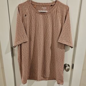 Rhone Performance Reign Short-Sleeve Athletic Shirt - Heathered Peach - Size XXL